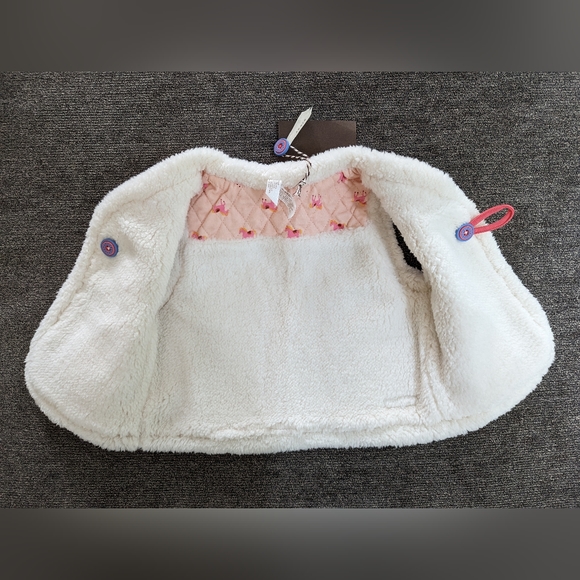 Matilda Jane Pink & White Amelia Island Reversible Sherpa-Lined Vest Size 2 NWT - Picture 6 of 7